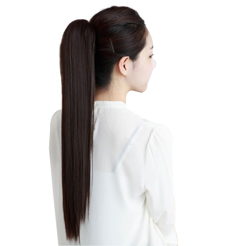 真发马尾假发女中超长直发60内马尾