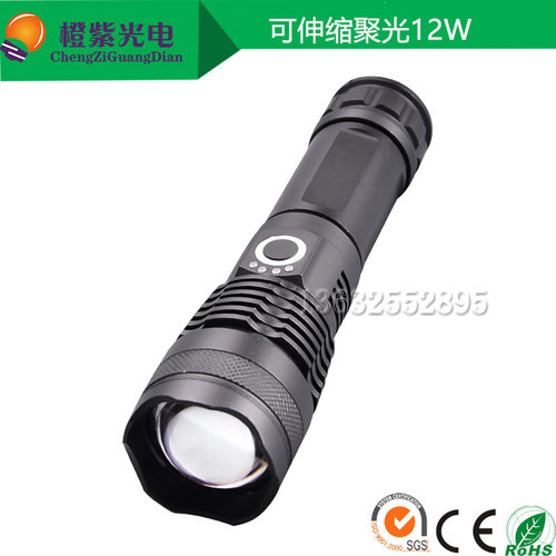 实验测试12W手电筒光源490nm495 500 505 520 525 530可携式激发