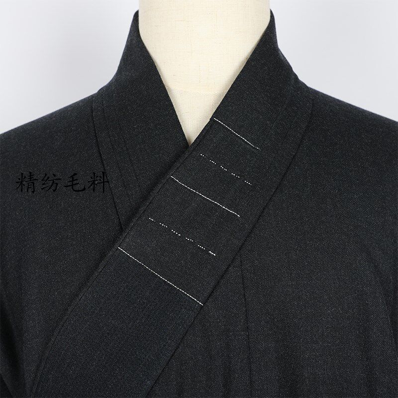 宗觉僧服慈心缘秋冬季保暖加厚羊毛大褂毛料长褂出家人僧衣长衫
