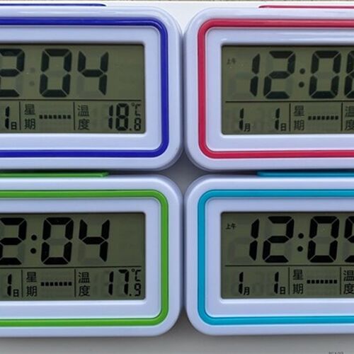 老人盲人语音报时器钟表床头学生闹钟随时按随报时