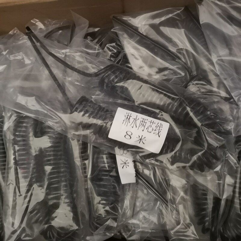 货车挂车淋水专用线纯铜线两芯线1平方8米弹簧线螺旋线加粗纯铜线