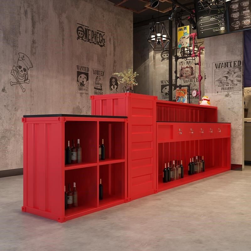 收银台吧台酒吧奶茶店工业风集装箱创意烧烤健身房复古前台接待台
