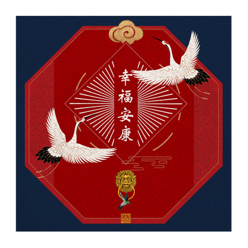 新中式入户门地垫进门家用中国风丝圈地毯门口玄关防滑脚垫可定制