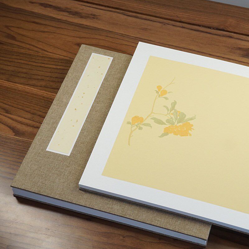 和庵花手工加厚32x32cm花式半生熟小楷书法国画国展花鸟卡纸册页