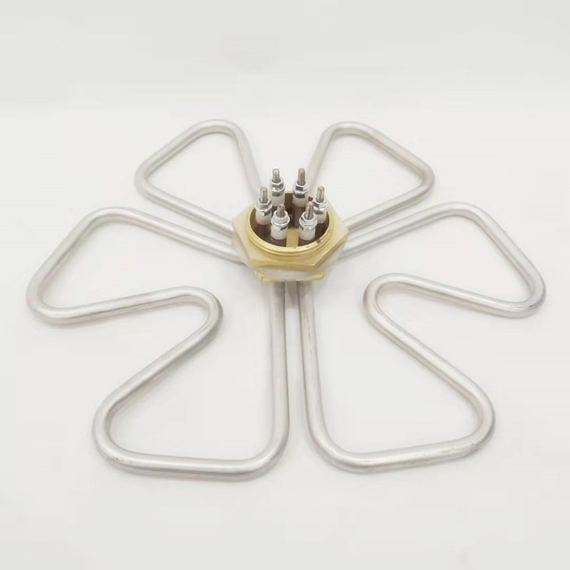 1.5寸梅花形DN40开水桶电热管/水箱加热管/蒸炉/机柜发热管9KW