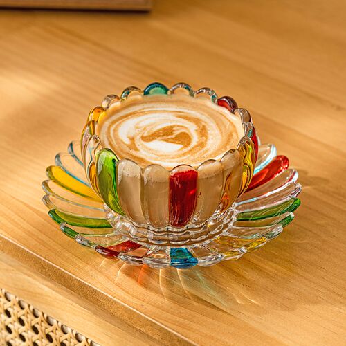冰激凌玻璃甜品杯家用高脚果汁奶茶杯奶昔酸奶饮料冰淇淋布丁杯子