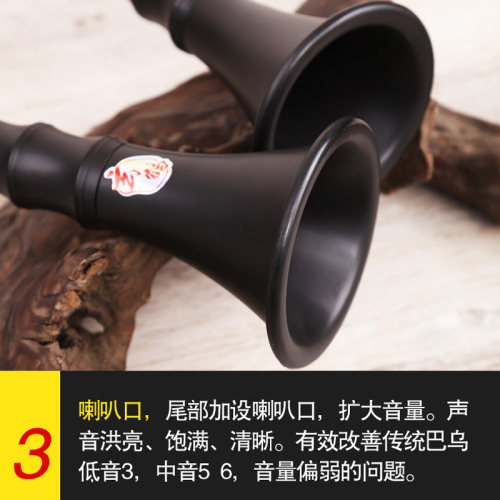 巴乌乐器竖吹小学生入门大音量喇叭g/f调专业演奏巴乌送教程收纳