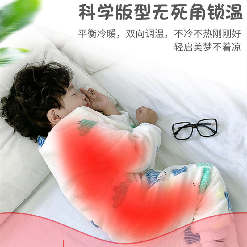 睡袋儿童秋冬款婴儿宝宝冬季防踢被分腿珊瑚绒法兰绒连身睡衣保暖