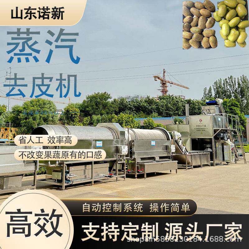 全自动土豆蒸汽去皮机葛根中药饮片脱皮机果蔬高温磨皮机