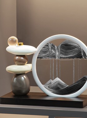 时来运转流沙画摆件客厅电视柜酒柜轻奢高M档高级家居装饰品办公