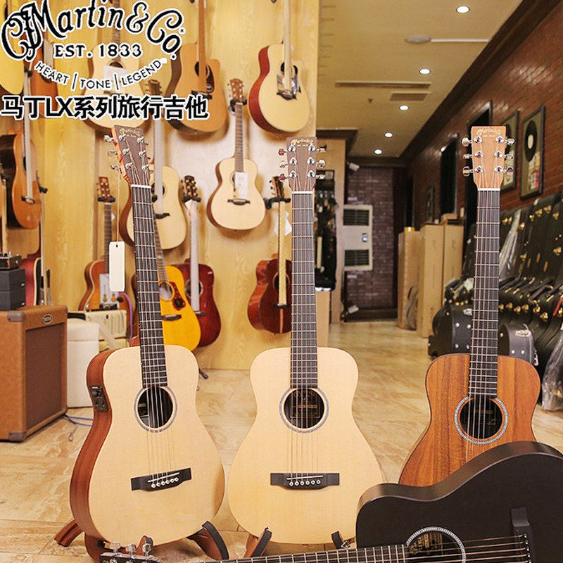 Martin小马丁吉他LX1E旅行电箱DJR全单板000JRE黄老板肖恩34/38寸