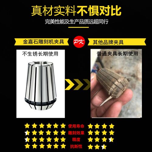 雕刻机ER25/32/20弹性筒夹刀柄夹具螺帽高精度弹簧螺母夹头不锈钢