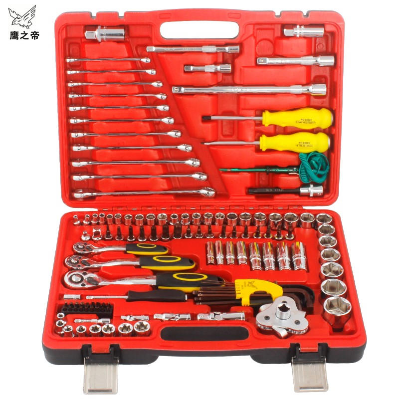 121件套汽修工具套装组套筒扳手棘轮扳手 汽保套装/机修套装
