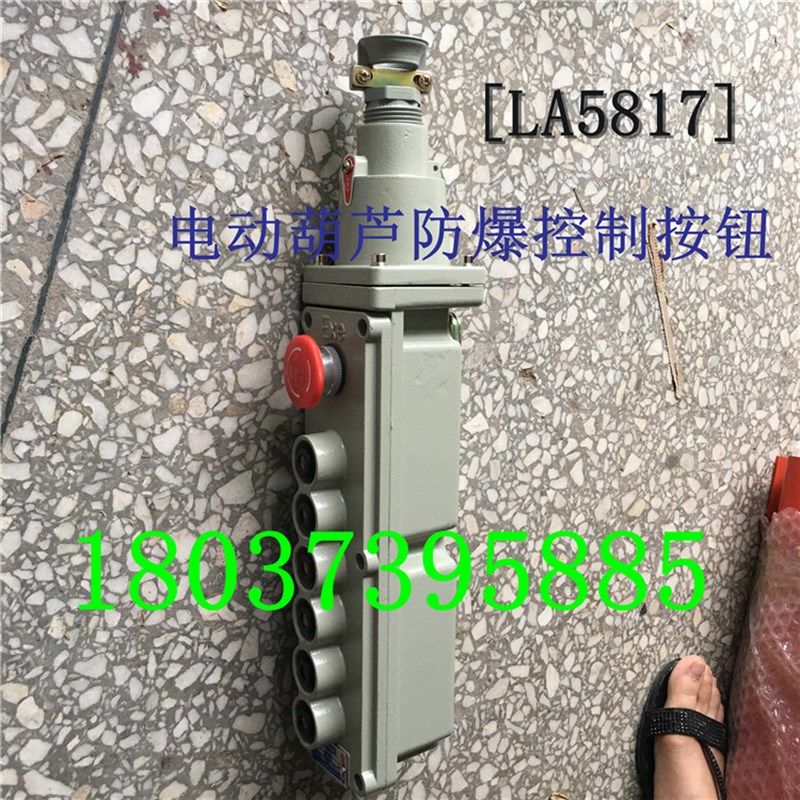 LA5817-6K防爆电动葫芦控制按钮开关/防爆行车按钮手操带急停旋钮