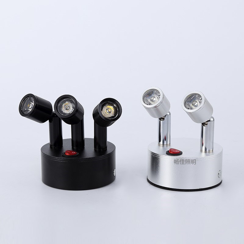 led1W3W应急充电电池电源射灯酒吧珠宝首饰展览展示柜台灯壁灯