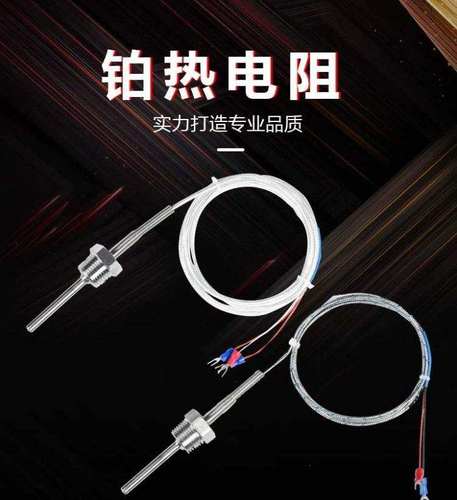 WZP-291热电阻Pt100温度传感器不锈钢防水测温探头固定螺纹热电偶