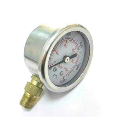 耐震压力表YTN-40 径向 直径41-47mm 压力0-100bar 1400psi ZG1/8