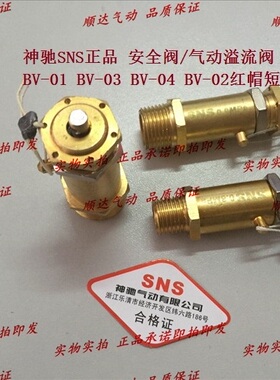 SNS神驰气动 安全阀/气动溢流阀 BV-01 BV-03 BV-04 BV-02红帽短