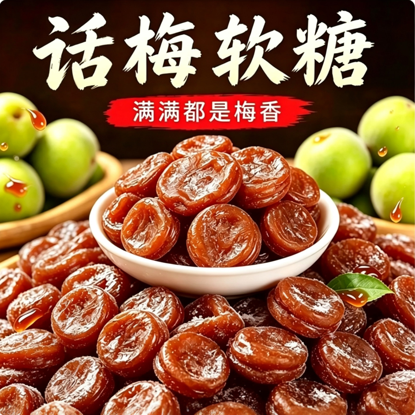 话梅软糖独立包装酸味糖果订婚结婚喜糖Q弹软糯解腻休闲追剧零食