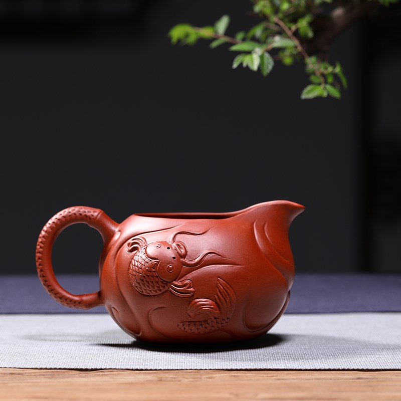 宜兴手工紫砂公道杯御壶茗香紫泥款 分茶器功夫茶具配件