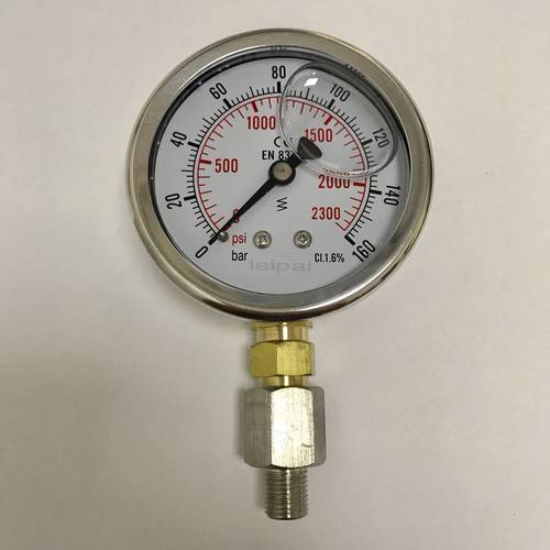 160bar 2300psi (16mpa) 压力表 直径前61mm-后68mm 螺纹m10x1
