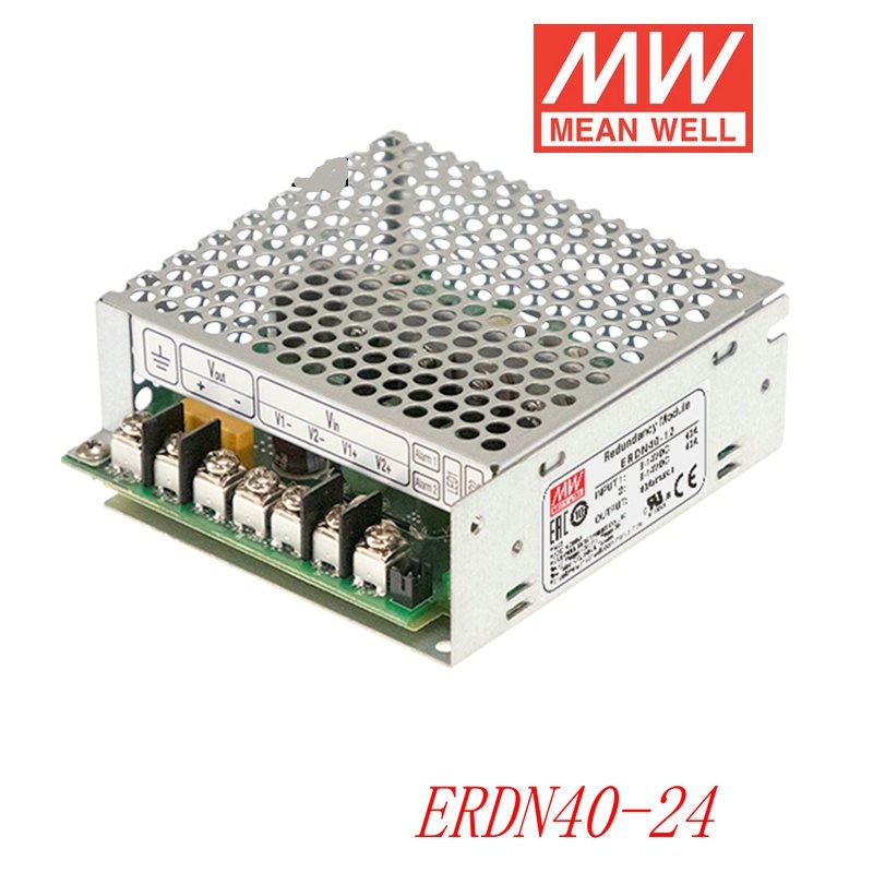台湾明纬开关电源ERDN40-12/24/48V 40A机壳封闭型冗余模块工业用