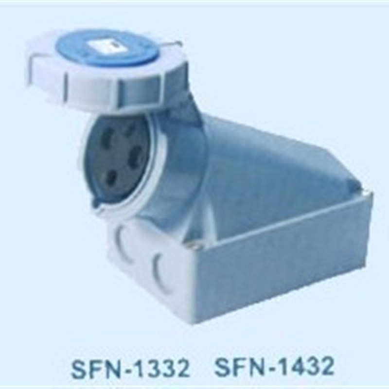 SFE上丰防水工业插座SFN-1332 63A三极明装插座 IP67 三芯插座