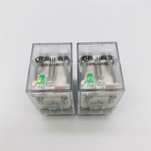 HF13F-012-2Z13D两组转换8脚10A250VAC带灯宽脚宏发大功率继电器