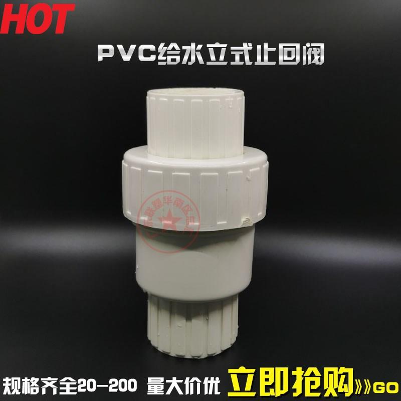 PVC立式止回阀塑逆止阀4分6分1寸半20 25 32 40 50 63 75 90 110