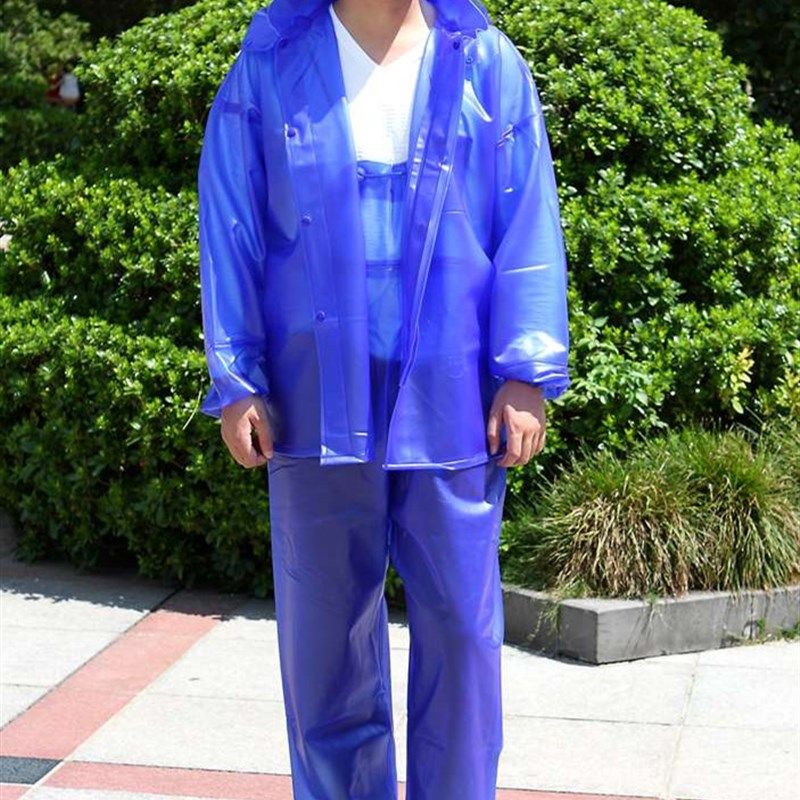 故乡行渔民背吊带雨衣劳保海胶加厚分体雨裤套装男女捕鱼钓养殖裤