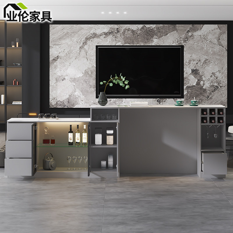 客厅餐桌一体吧台隔断柜简约横厅沙发后背柜靠柜酒柜餐边柜3G176