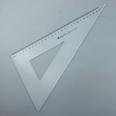 直角三角板套装工程制图大号绘图透明三角尺下陷耐磨不灭刻度30cm