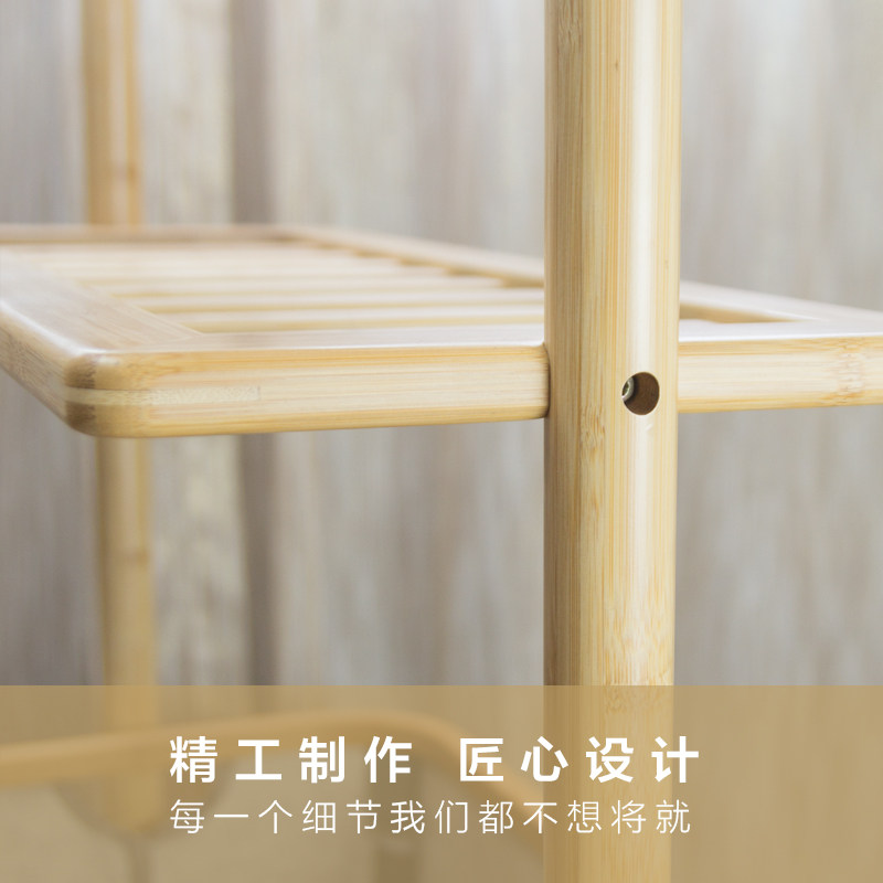 衣帽架卧室北欧隔夜衣物收纳架脏衣篮客厅实木竹日式落地式挂衣架