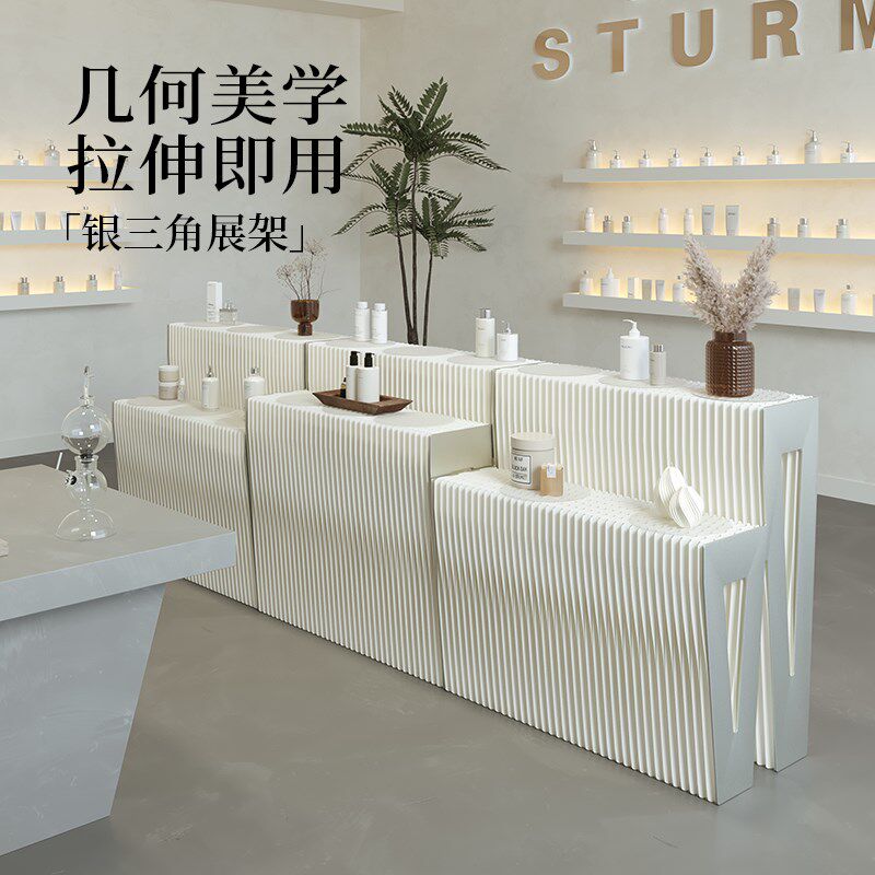 十八纸货架展示柜台中岛线下实体样品珠宝模型产品多层置物陈列架图片