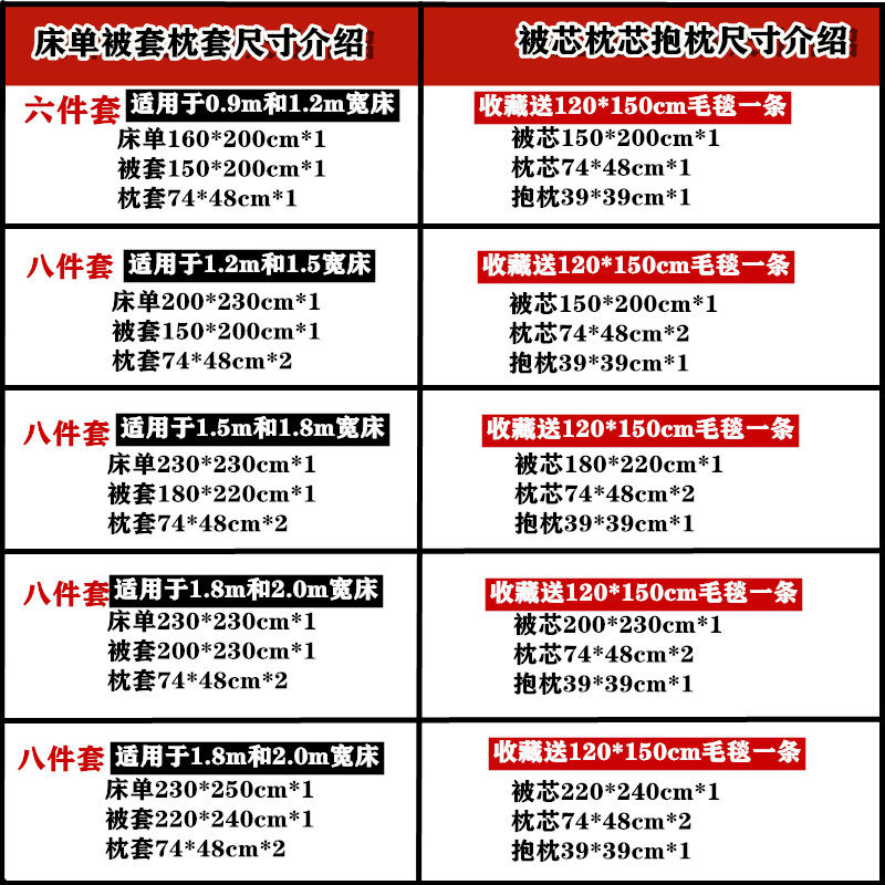 被子四件套春秋夏天薄加厚春秋冬被芯双人全套装单人宿舍床六件套