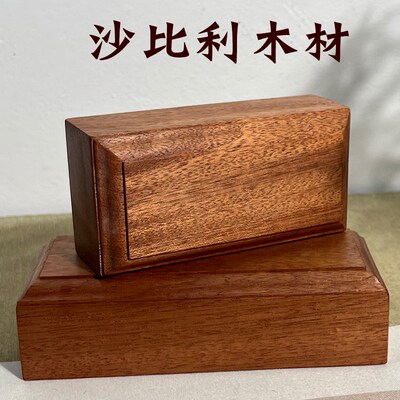 加厚实木首饰工艺品胸像托架花瓶佛像地台圆形手办模型摆件底座