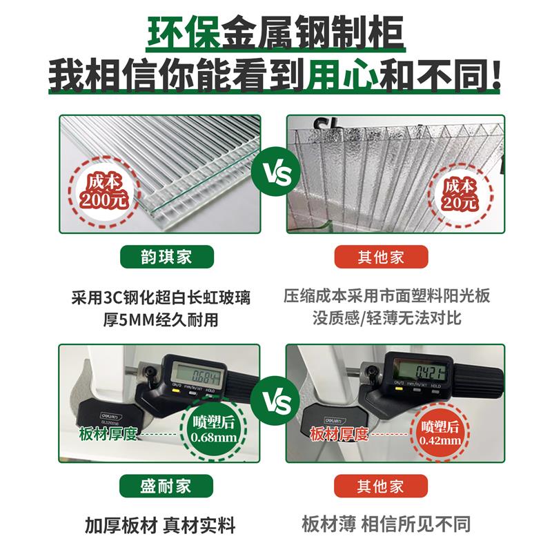 钢制推拉门餐边柜简约客厅储物柜家用厨房碗柜法式复古茶水置物柜