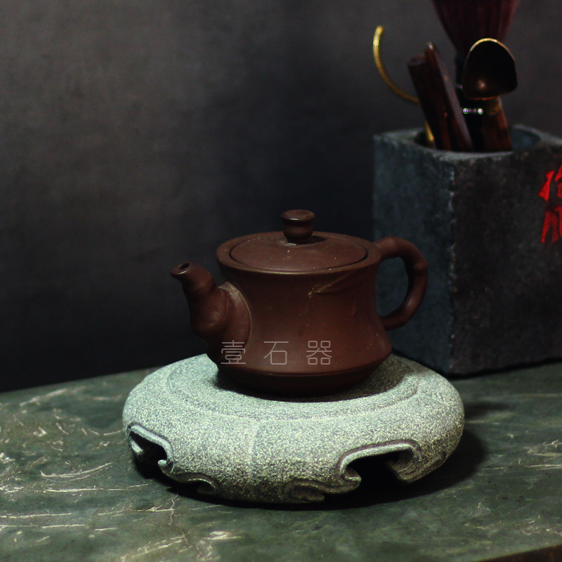 精品青石底座茶炉隔热垫手工茶托壶垫禅意茶道养壶托壶承文玩摆件