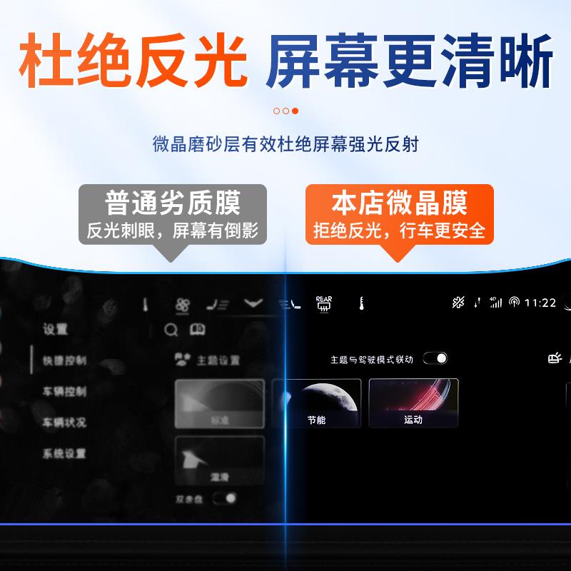 24款林肯冒险家屏幕钢化膜中控屏显示仪表一体车内饰改装贴膜