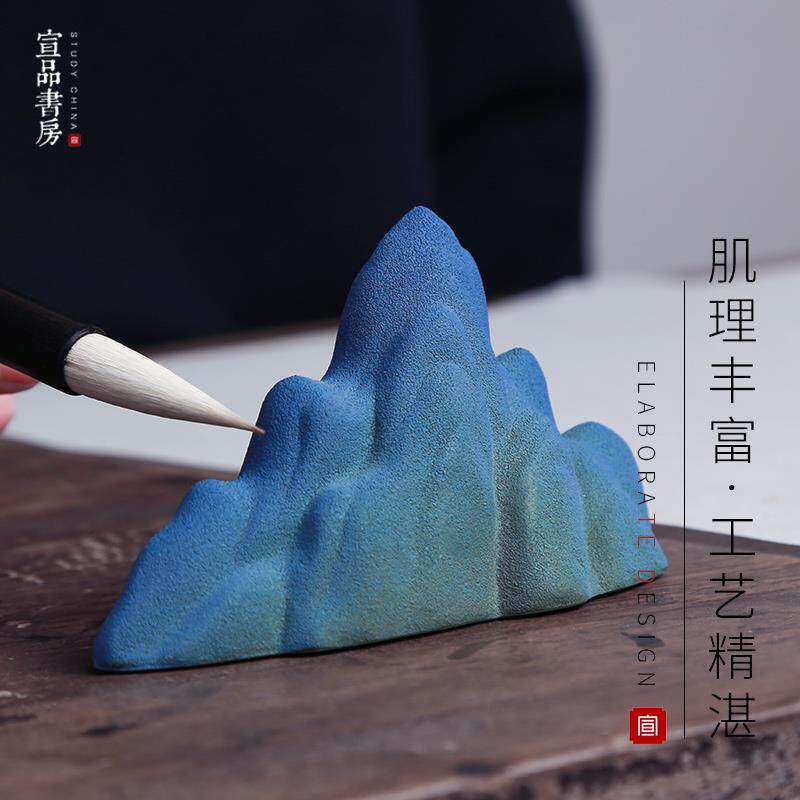 毛笔架笔搁景德镇陶瓷笔山创意国风文房用具笔挂架子书桌摆件笔托