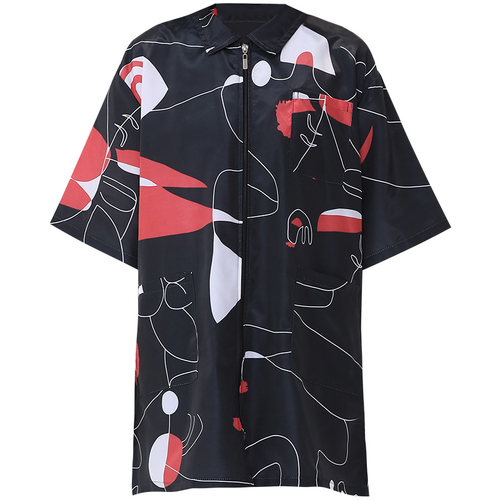 发型师防碎发衣服美发理发宠物店美发工作服发廊技师烫染衣不沾发