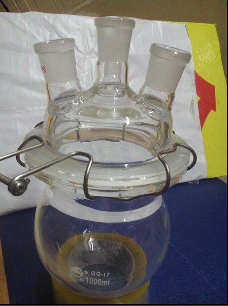 开口反应釜 1000ml 四口反应瓶 配套不锈钢夹子