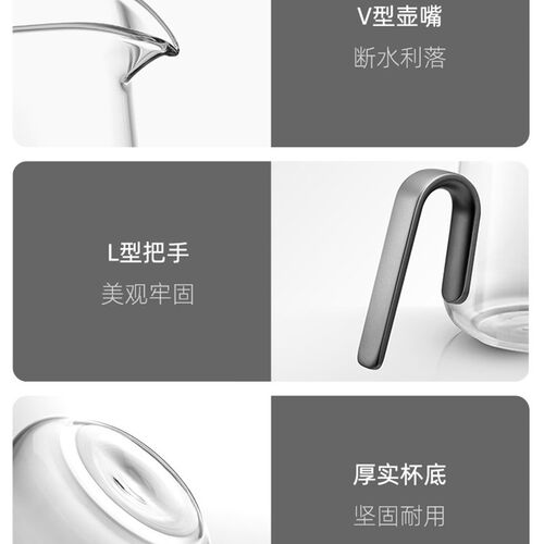 尚明公道杯加厚玻璃耐高温分茶器大容量高档公杯特色茶壶茶具配件