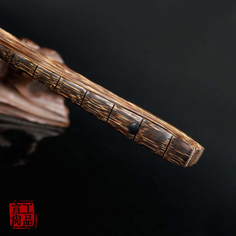 9.5寸18方棕竹竹节造型空白宣纸折扇观音竹扇骨苏工文玩扇中国风