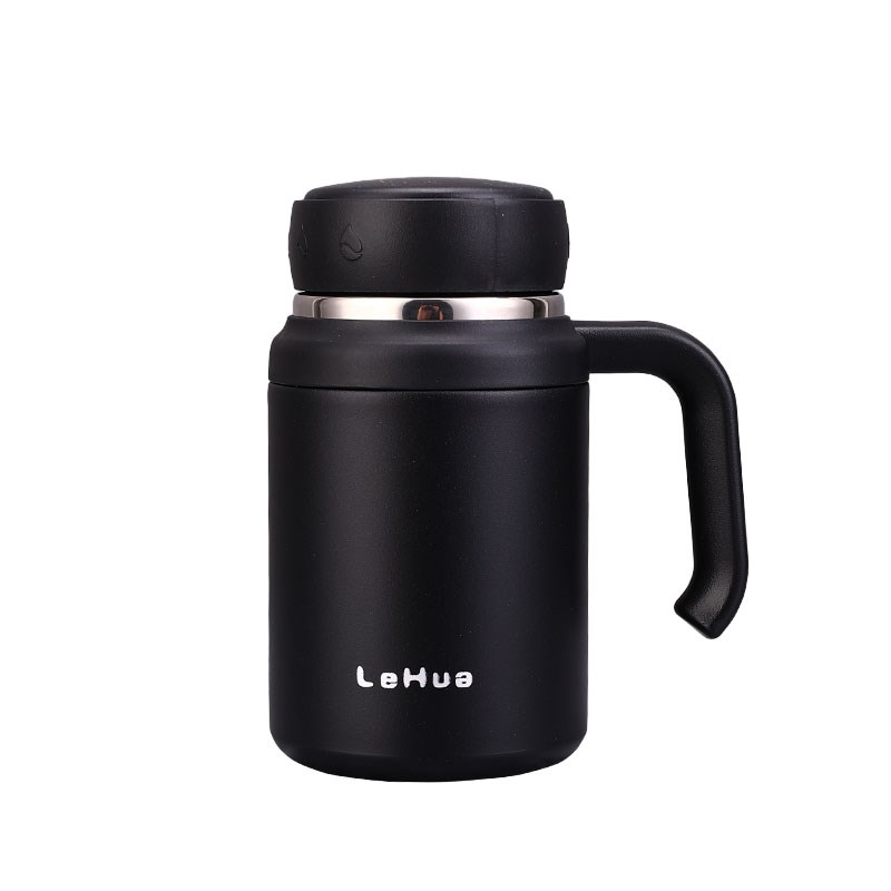 胖墩不锈钢保温杯大肚杯316矮胖大容量泡茶杯子茶水分离带水杯子