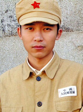 50式志愿军装成人土黄色老式解放装军抗美援朝红八路军演出服包邮