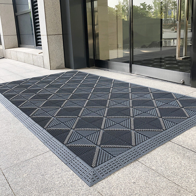 门口地垫进门商用入户脚垫公司门前防滑塑料室外除尘酒店迎宾地毯
