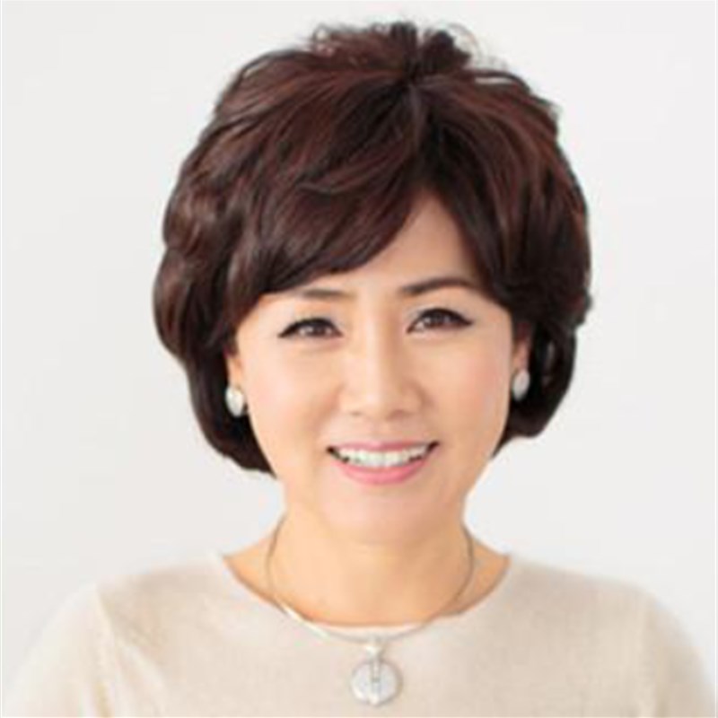 整顶假发真发短发化疗假发套中老年假发女士短发妈妈假发头套包邮