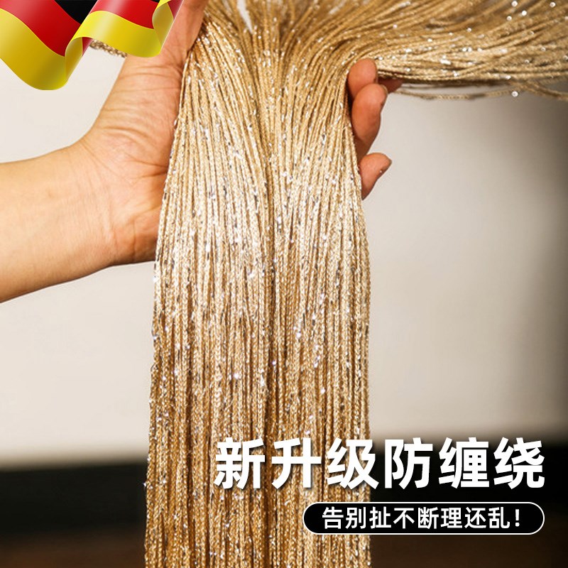 新型防蚊门帘卧室家用公主风珠帘魔术贴防蚊蝇防苍蝇帘子免打孔w