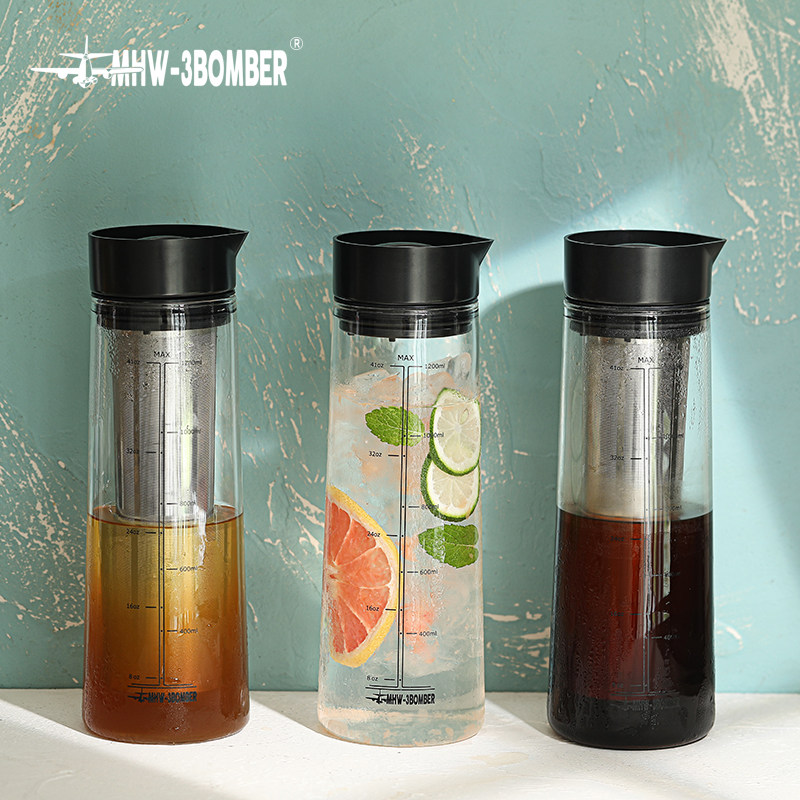 轰炸机冰芯冷萃壶咖啡壶家用冷萃瓶冷泡茶壶冰萃果汁冰滴壶冷萃杯